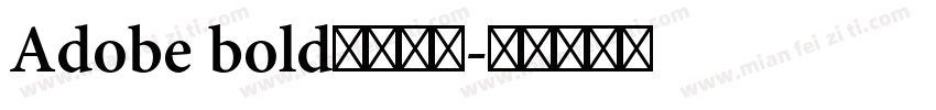 Adobe bold字体下载字体转换